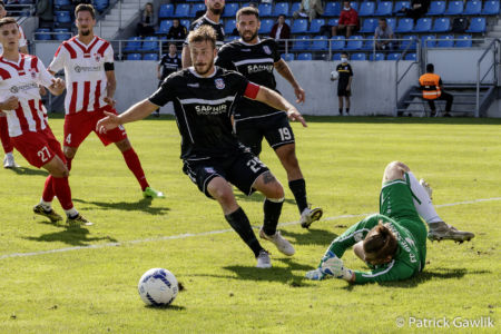 Dominik Nothnagel (FSV Frankfurt) & Frederic Löhe (FC Gießen), FSV Frankfurt vs. FC Gießen, Frankfurt, PSD-Bank Arena, 19.9.2020