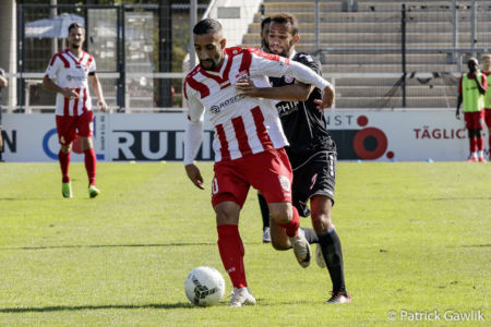 Milad Salem (FC Gießen) & Ahmed Azaouagh (FSV Frankfurt), FSV Frankfurt vs. FC Gießen, Frankfurt, PSD-Bank Arena, 19.9.2020